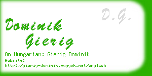 dominik gierig business card